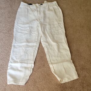 Polo By Ralph LAUREN Linen Cream Pants For Women